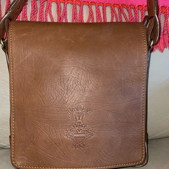 Auth Bally Nubuck leather interior,durable leather exterior messenger bag Unisex - Picture 10 of 11